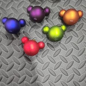 Disney Mickey Mouse Ornament Set - Red, Blue, Green, Purple, Orange